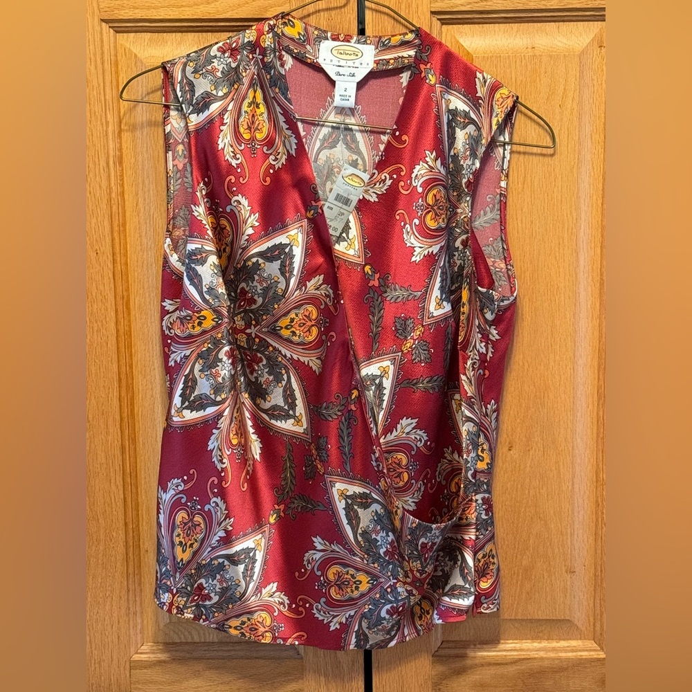 Talbots silk sleeveless blouse